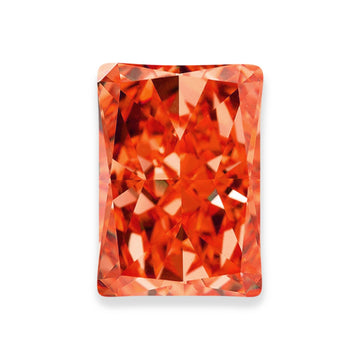 Radiant Orange CZ Loose Gemstones